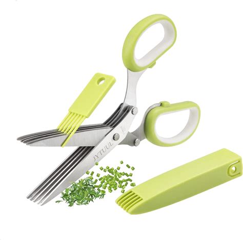 Herb Scissors By Jytuul Stainless Steel 5 Blades Multipurpose Kitchen