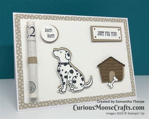 Happy Tails Dog Card With Cash Incorporated Stampin Up Happy Tails