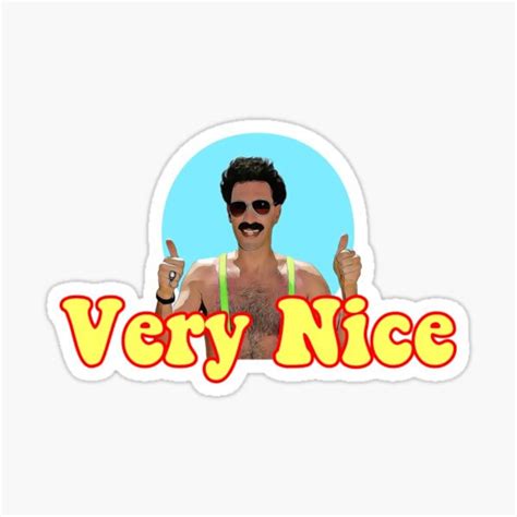 Very Nice Borat Sticker Laptop Decal Meme Stickers Funny Etsy