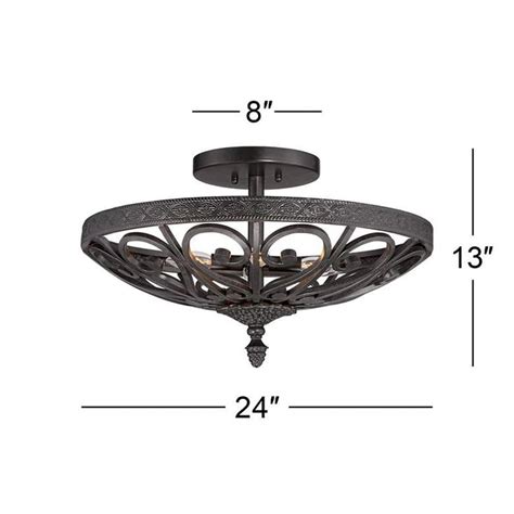 Ceiling lighting has the ability to offer a direct. Kathy Ireland La Romantica Black Iron Ceiling Light ...