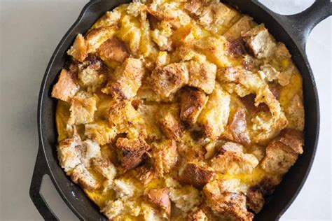 Sourdough French Toast Casserole Cast Iron Skillet Cooking