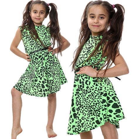 Girls Skater Dress Kids Party Dresses With Free Belt Age 7