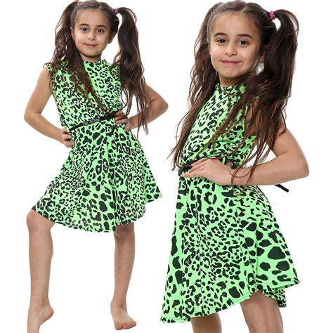 Girls Skater Dress Kids Party Dresses With Free Belt Age 7 8 9 10 11 12