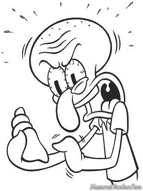 Squidward coloring page from sponge bob category. Squidward Coloring Pages - Coloring Home