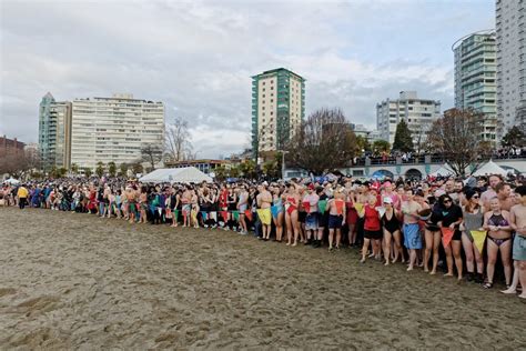 Record Number Of Swimmers Attend Annual Polar Bear Swim In Vancouver