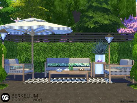 Berkelium Outdoor Living By Wondymoon From Tsr • Sims 4 Downloads