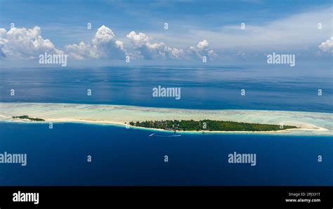 Atoll And Tropical Island Mataking With Beach Tun Sakaran Marine Park