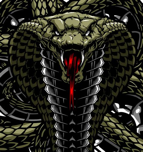 Green King Cobra Snake 8769502 Vector Art At Vecteezy