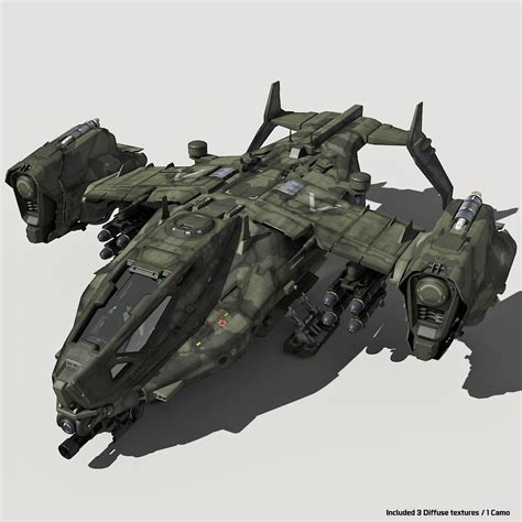 Sf Heavy Military Dropship 3d Model Military 3d Model Fighter Jets
