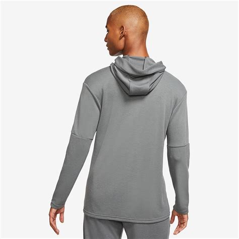 Nike Dri Fit Pullover Training Hoodie Iron Greyblack Mens Clothing