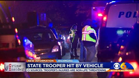 State Trooper Hit By Car In Richmond Youtube