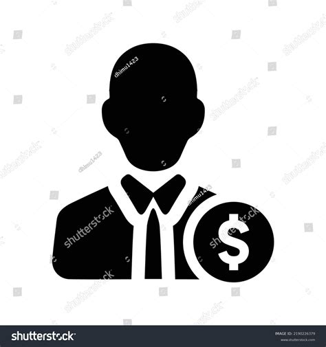 Agent Person Salesman Icon Black Vector Stock Vector Royalty Free
