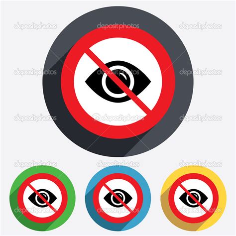 Do Not Look Eye Sign Icon Publish Content Stock Vector Image By
