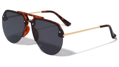 Av 1658 Semi Rimless Aviators Wholesale Sunglasses Frontier Fashion Inc