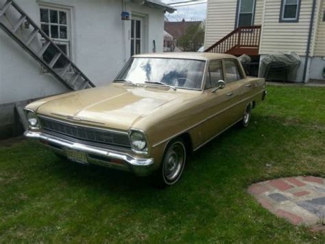 Sell Used 66 Chevy Nova 4 Door Sedan Gold Color In Union New Jersey