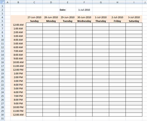 Examination schedules sample are sure to send jitters through you. Hourly Schedule Template Excel | Schedule template, Daily ...