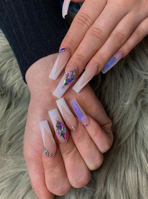 55 Long Acrylic Nail Ideas To Express Your Personality Long Acrylic Nails Acrylic Nails