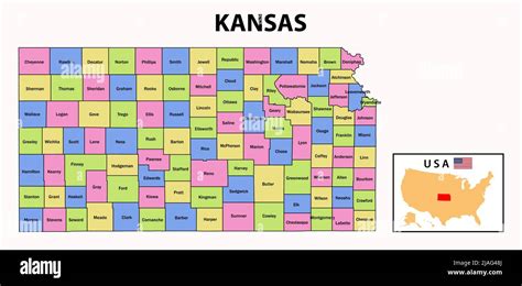 Mapa De Kansas Mapa Del Distrito De Kansas En 2020 Mapa Del Distrito