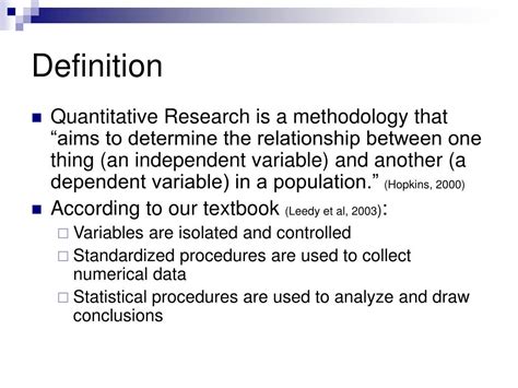 PPT - Quantitative Research PowerPoint Presentation, free download - ID ...