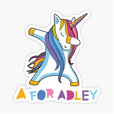 A For Adley Sticker For Sale By Candybowsuk Redbubble