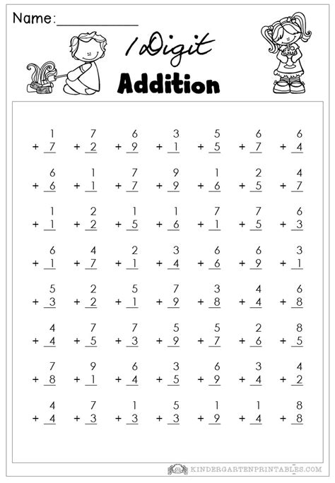 Addition Free Worksheets For Kindergarten Worksheet24