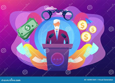 Political Corruption Infographics Layout Vector Illustration