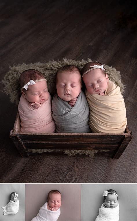 A Newborn Triplet Session Faces You Love Photography