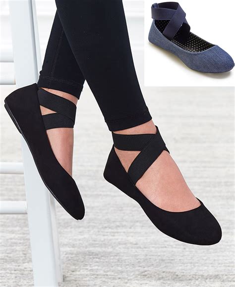 Womens Ankle Strap Ballerina Flats Ballerina Flats Ankle Strap Black Ballet Shoes