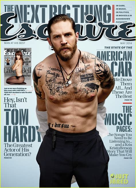 Tom Hardy Strips Shirtless Says He Doesnt Feel Very Manly To