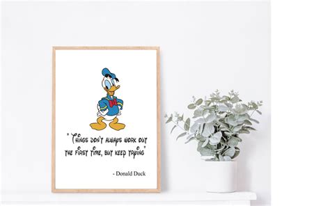 Disney Donald Duck Inspirational Quote Prints Etsy