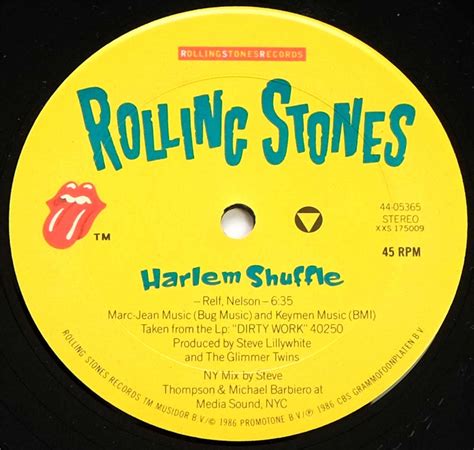 Rolling Stones Harlem Shuffle Rock 12 Maxi Single Vinyl Album Gallery