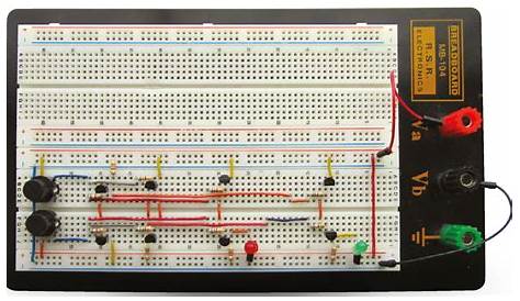 full adder circuit diagram on breadboard