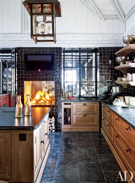 Kitchen Fireplace Home Design Ideas Photos Architectural Digest