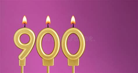 Number Of Followers Or Likes Candle Number 900 Stock Photo Image Of