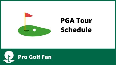 Pga Tour Schedule 2023 Dates Locations And Golf Courses