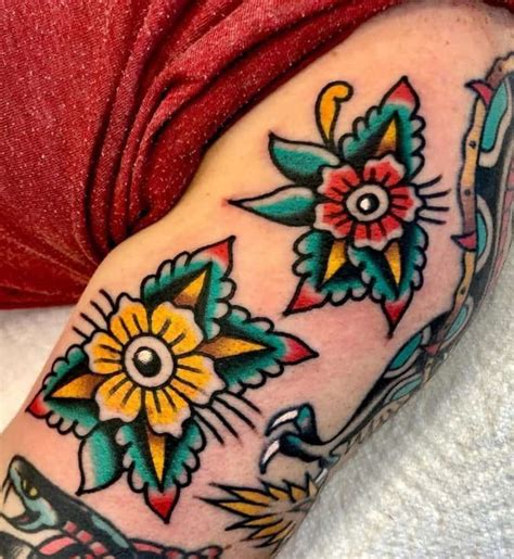 American Traditional Flower Tattoos A Visual Guide In 2022