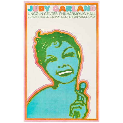 Judy Garland Original Vintage Concert Poster By Seymour Chwast 1968 At 1stdibs Seymour Chwast