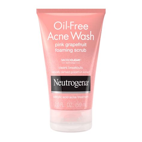 Neutrogena Oil Free Pink Grapefruit Acne Wash Face Scrub 2 Fl Oz