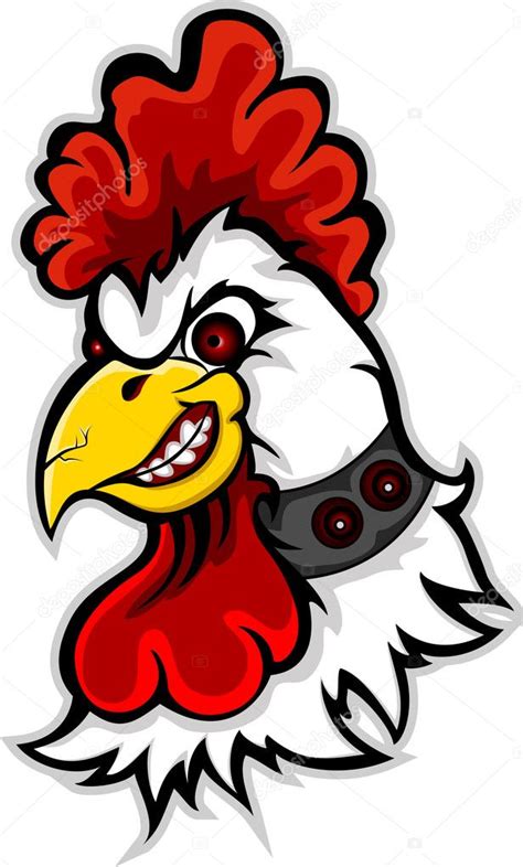 Angry Rooster Head — Stock Vector 13832234