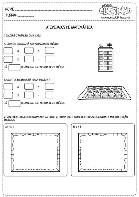 Atividades De Multiplicação 2 Ano