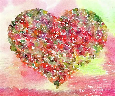 Passionate Heart Painting By Anita Van Den Broek Pixels