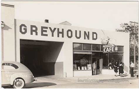 Vintage Greyhound Bus Depot Postcards Laurel Cottage Genealogy