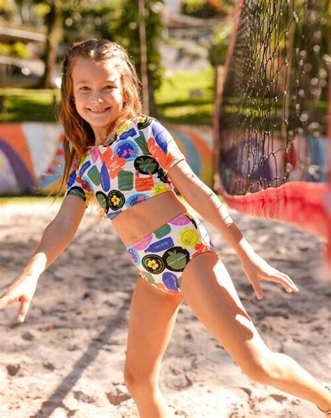 Comprar Biquíni Infantil Julia Patches Proteção Uv Pipa Moda Praia Infantil