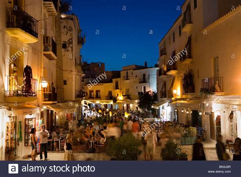 Shops And Restaurants In The Old Town Of Ibiza City Ibiza