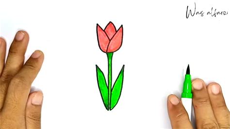 Cara Menggambar Bunga Tulip Dengan Mudah Youtube