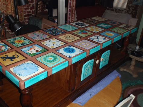 Just me and my tile! Handmade Hand Painted Mexican Tile Table Top by I Paint ...