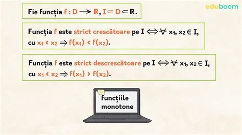 Funcții Monotone Exerciții Partea I Matematica Clasa A 9 A