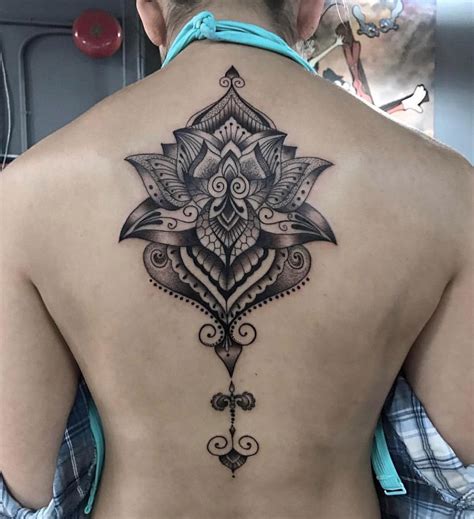 Lotus Mandala Back Tattoo Tattoo Designs For Women Floral Tattoo