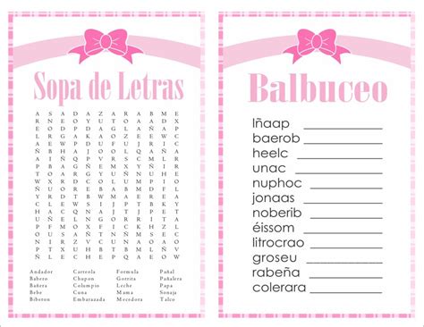 Juego Mimica Baby Shower 36 Adorable Baby Shower Word Scrambles