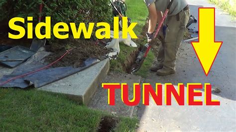 Atlantic Drain Power Tunnel Under Sidewalk ~ Drain Pipe Install
